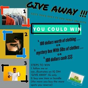 DOING a GIVEAWAY, enter the first  💯 purchases to have a winning seat *AS IS *